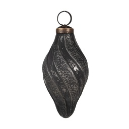[6GL4682] Palla di natale Nero Ø 6x11 cm