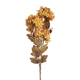 [5PL0193Y] Branche de décoration avec fleurs Jaune Vert 10x8x76 cm