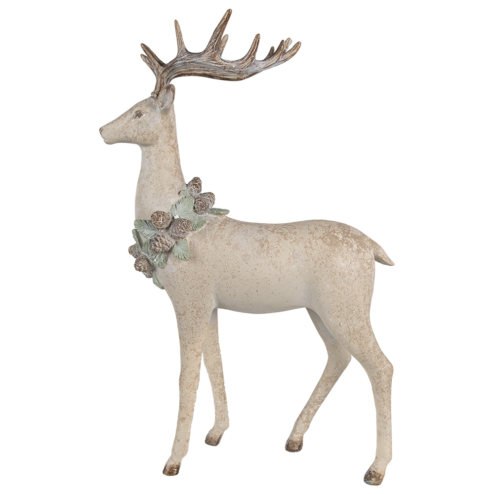 Decoratie hert 32x14x49 cm