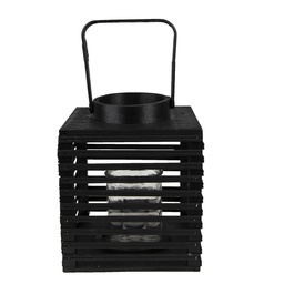 [6RO0586S] Lanterna Decorative Nero 17x17x20 cm