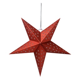 [6PA0512SR] Weihnachtsdeko Stern rot 30x10x30 cm