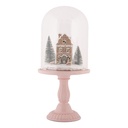Cloche en Verre avec décoration LED Rose Ø 17x36 cm / 2xAAA