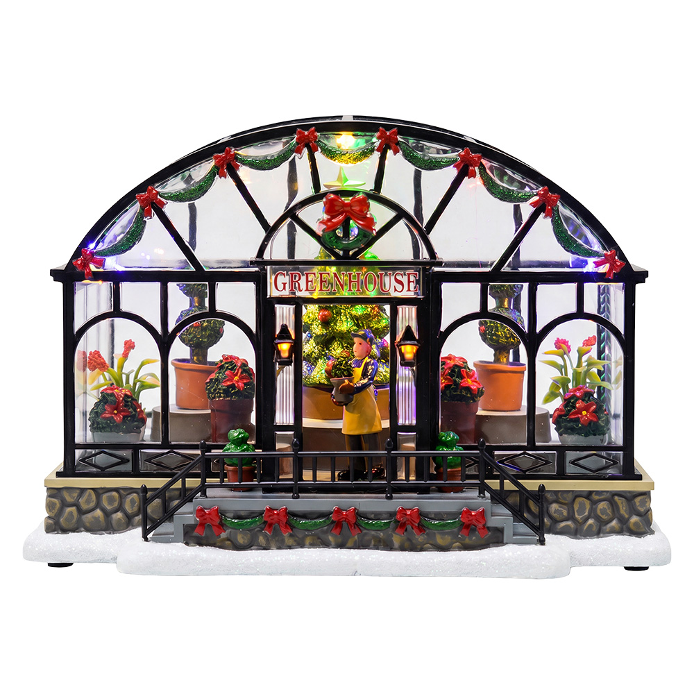 Clayre & Eef Decoratie Huis met LED Bruin