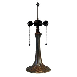 [5LL-9023] Base Lampada da Tavolo Tiffany Marrone Ø 17x52 cm E27/max 2x60W