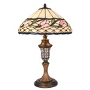 Tiffany Tischlampe Beige, Rosa Ø 40x60 cm E27/max 2x60W