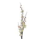 Branche de décoration avec fleurs Blanc  7x7x115 cm