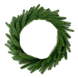 [66066] Christmas Decoration Wreath Green Ø 63x7 cm