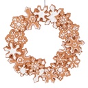 Decoration pendant Wreath Brown White Ø 18x2 cm