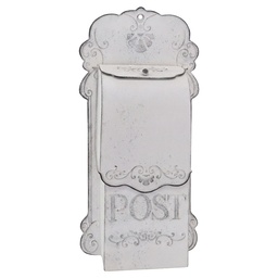 [6Y6035] Letterbox Wall White 23x10x50 cm