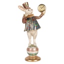Decoration Statue Rabbit White Green 17x11x35 cm