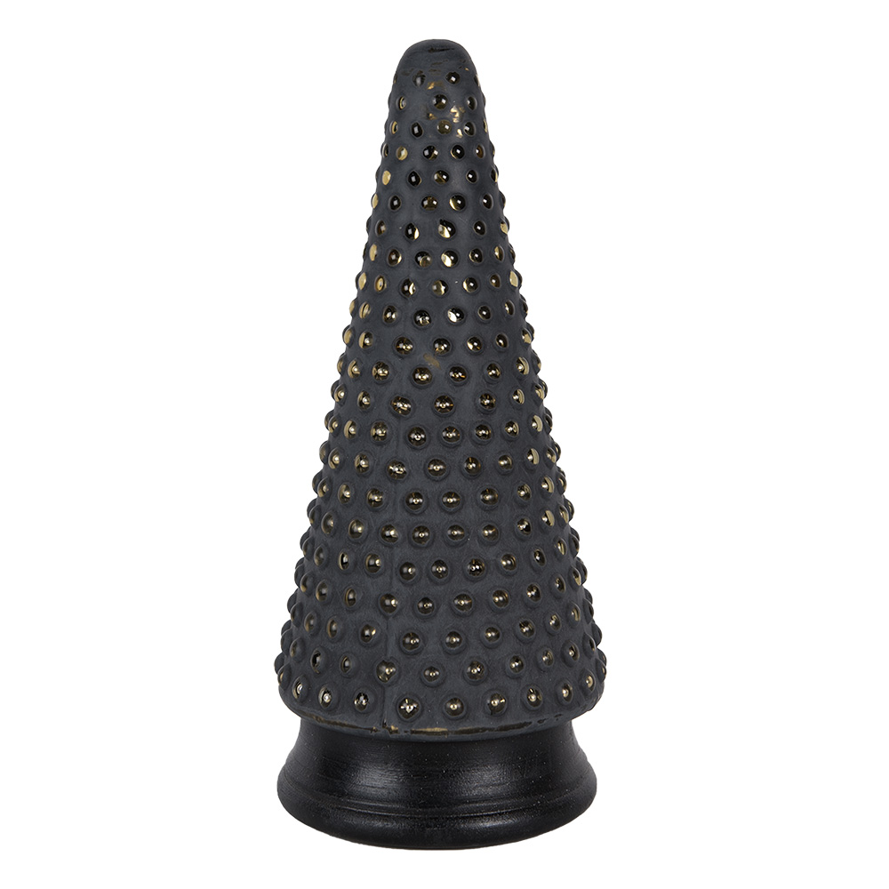 Weihnachtsdeko Weihnachtsbaum Goldfarbig Grau Ø 14x31 cm