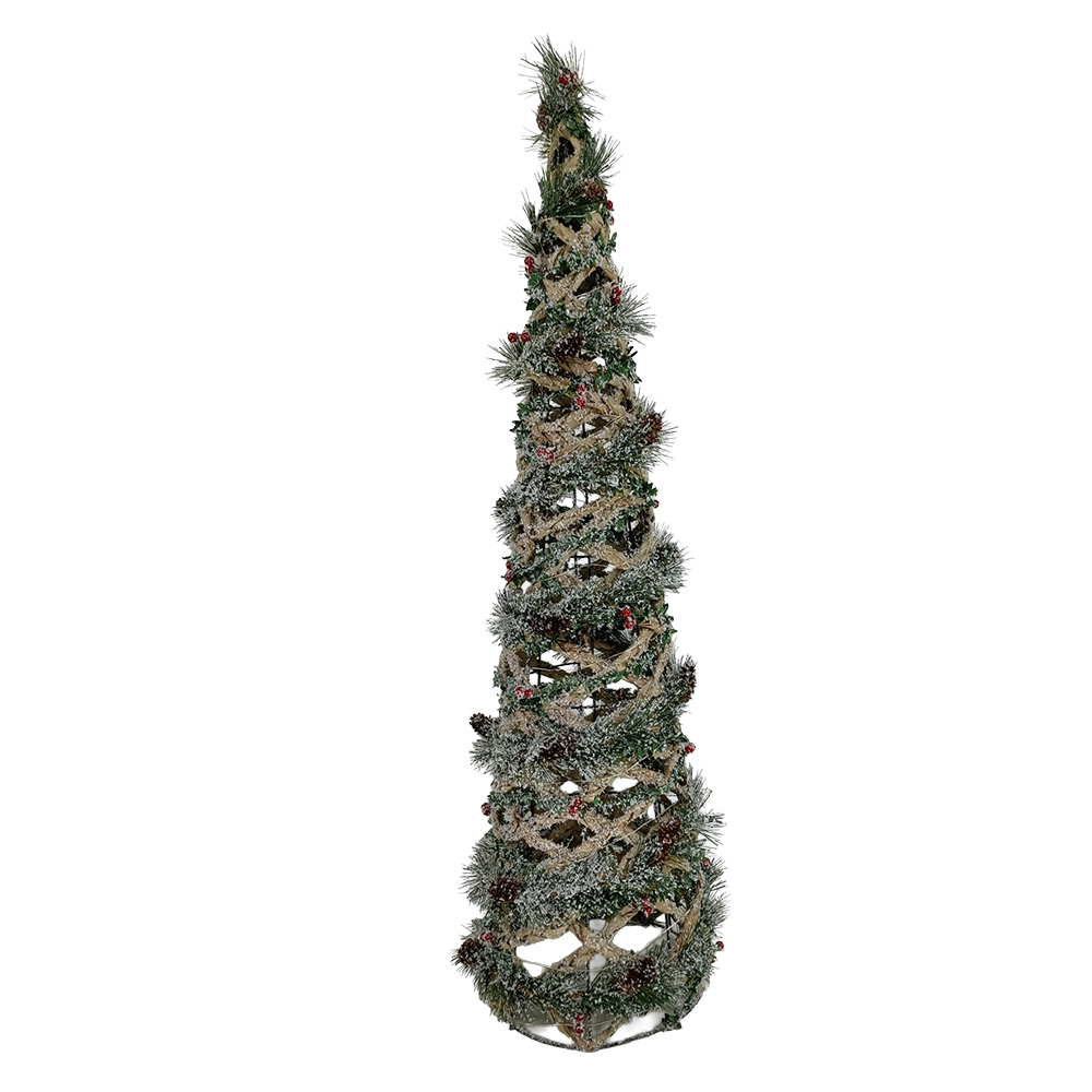 Decoratie kerstboom met LED Ø 27x99 cm / 3xAA