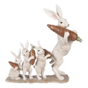 Decoration Rabbits Beige Brown 34x13x33 cm