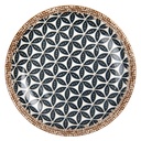 Geschirr Frühstuckteller Weiß Blau Ø 21x3 cm