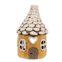 Porte-lampes de Noël chalet Jaune Beige Ø 11x17 cm