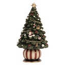 Boîte à musique Sapin de Noël Vert Rouge Ø 13x23 cm
