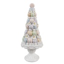 Décoration gâteau Blanc Rose Ø 12x30 cm
