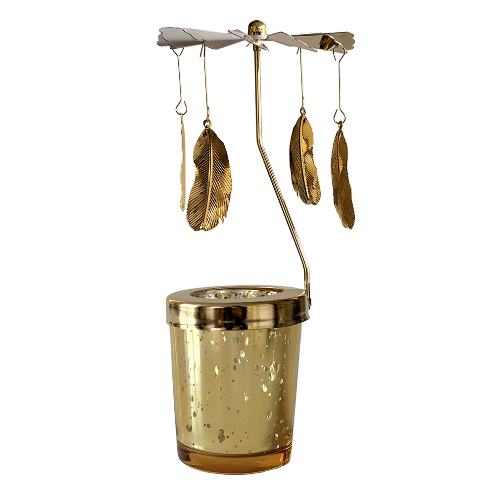 Clayre & Eef Portacandela Color oro Vetro