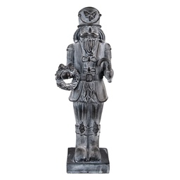 [6PR3734] Decorazione di Schiaccianoci Grigio 15x11x47 cm