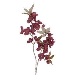 [5PL0308PA] Decorative branch with flowers Purple 90 cm