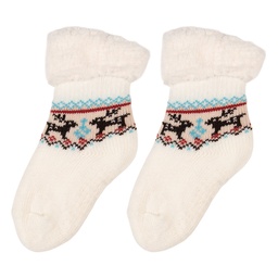 [JZSKC0005] Children's Socks White Black one size