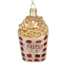 Weihnachtsanhänger Weiß Goldfarbig 6x3x10 cm