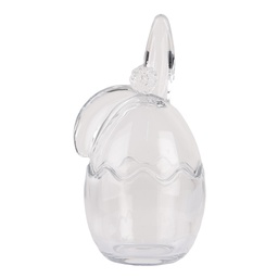 [6GL4924] Storage Jar with Lid Transparent 9x8x17 cm