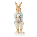 Image de décoration des Lapin Marron Turquoise 7x5x15 cm