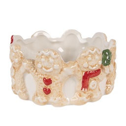 [6CE2233] Schale Braun Beige Ø 14x7 cm