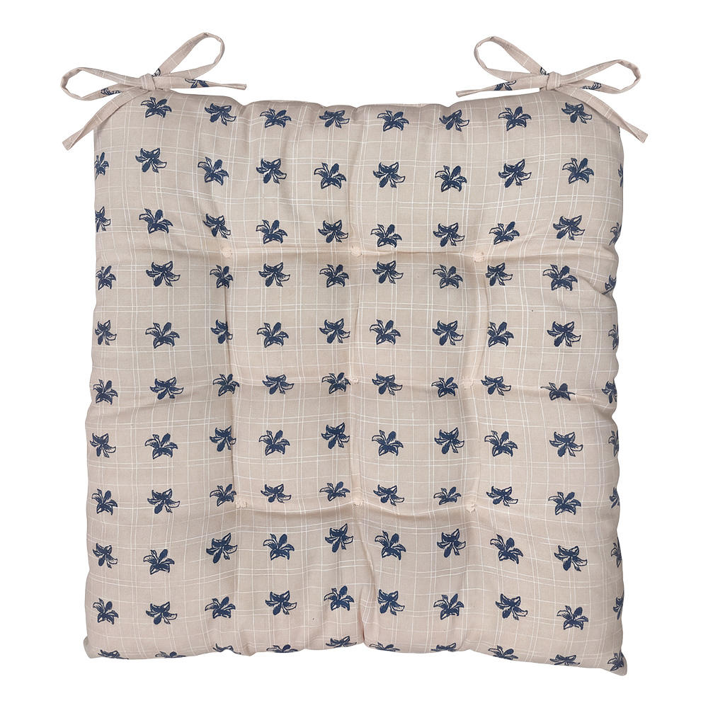 Cuscino per seduta Beige Blu 40x40x4 cm