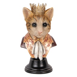 [6PR5107] Image de décoration Chat Marron Beige 20x19x37 cm