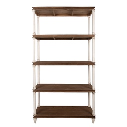 [5H0748W] Schrank Weiß Braun 110x40x210 cm