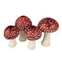 Candeliere di Funghi Rosso, Bianco 30x17x17 cm