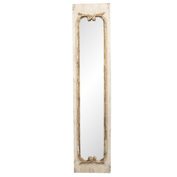 [52S210] Wall Mirror Beige 33x4x149 cm