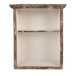 [6H2466] Armoire murale Marron Blanc 36x15x43 cm