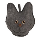 Decorazione Gatto Grigio 20x14x22 cm