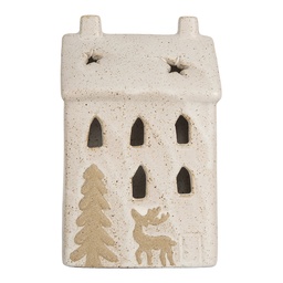 [6CE2176M] Décoration Maison avec LED Beige 9x7x15 cm