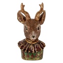 Statua Decorativa Cervo Marrone Rosso 13x11x22 cm