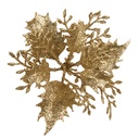 Weihnachtsdeko Blume Goldfarbig Ø 11x3 cm