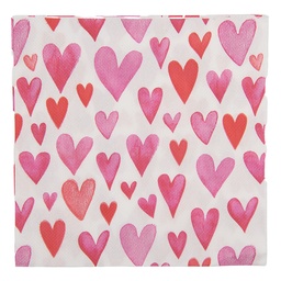 [73185] Serviettes en papier Blanc Rose 33x33 cm (20)