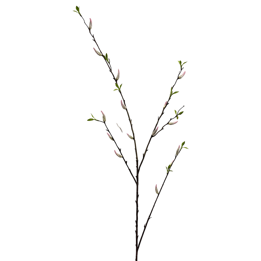 Branche décorative avec fleurs Blanc Vert 108 cm