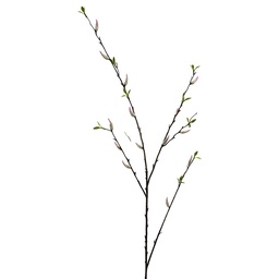 [5PL0324] Decorative branch with flowers White Green 108 cm