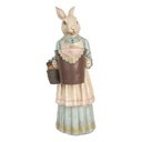 Image de décoration Lapin Beige Bleu 23x17x46 cm
