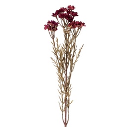 [5PL0290R] Rami Artificiali Decorativi con fiori Rosso 77 cm
