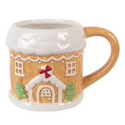 [6CEMU0216] Mug Marron Blanc 13x9x9 cm / 300 ml