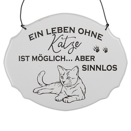 [6Y5685] Textschild Weiß Schwarz 18x1x15 cm