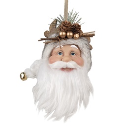 [65272] Decorative Hanger Santa White 10x9x28 cm
