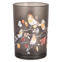 Porta tealight Grigio Arancio Ø 12x18 cm