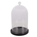 Glasglocke Transparent Schwarz Ø 14x24 cm