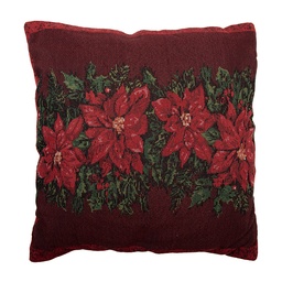 [KG023.163] Coussin rempli Rouge Vert 45x45x4 cm